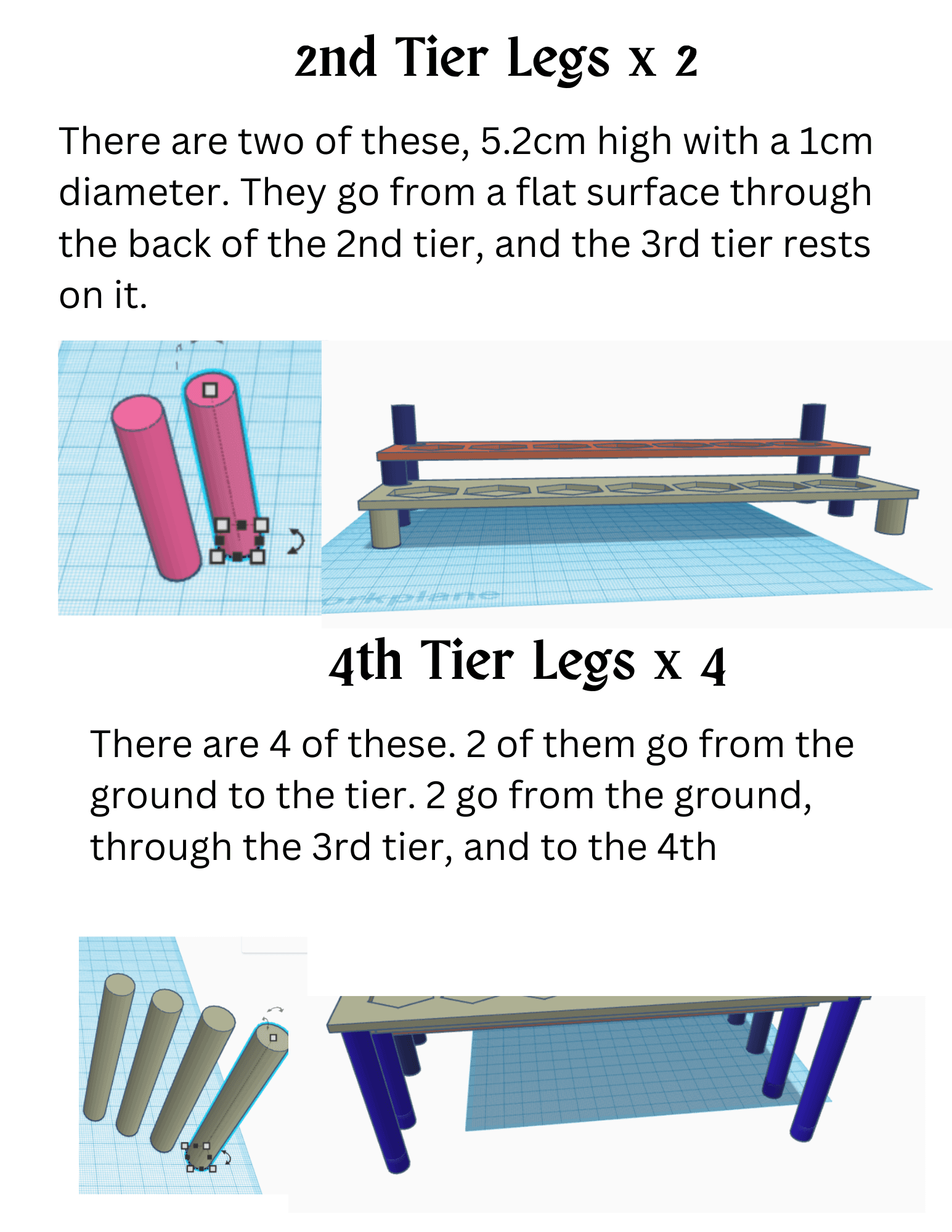 4 Tier Dice Display Shelf 3d model