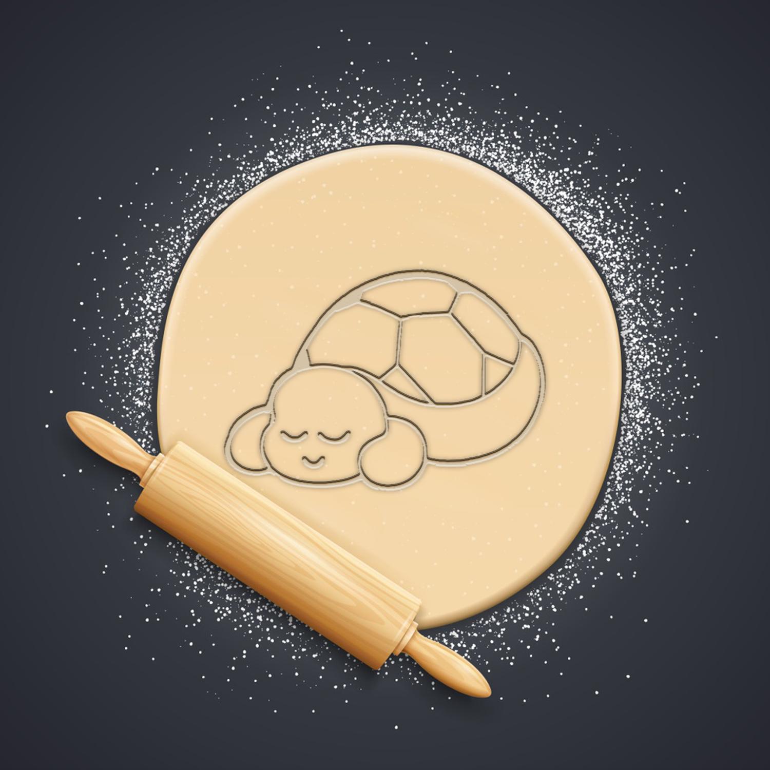 Turtle Cookie Cutter, Biscuit Cutter 3d model