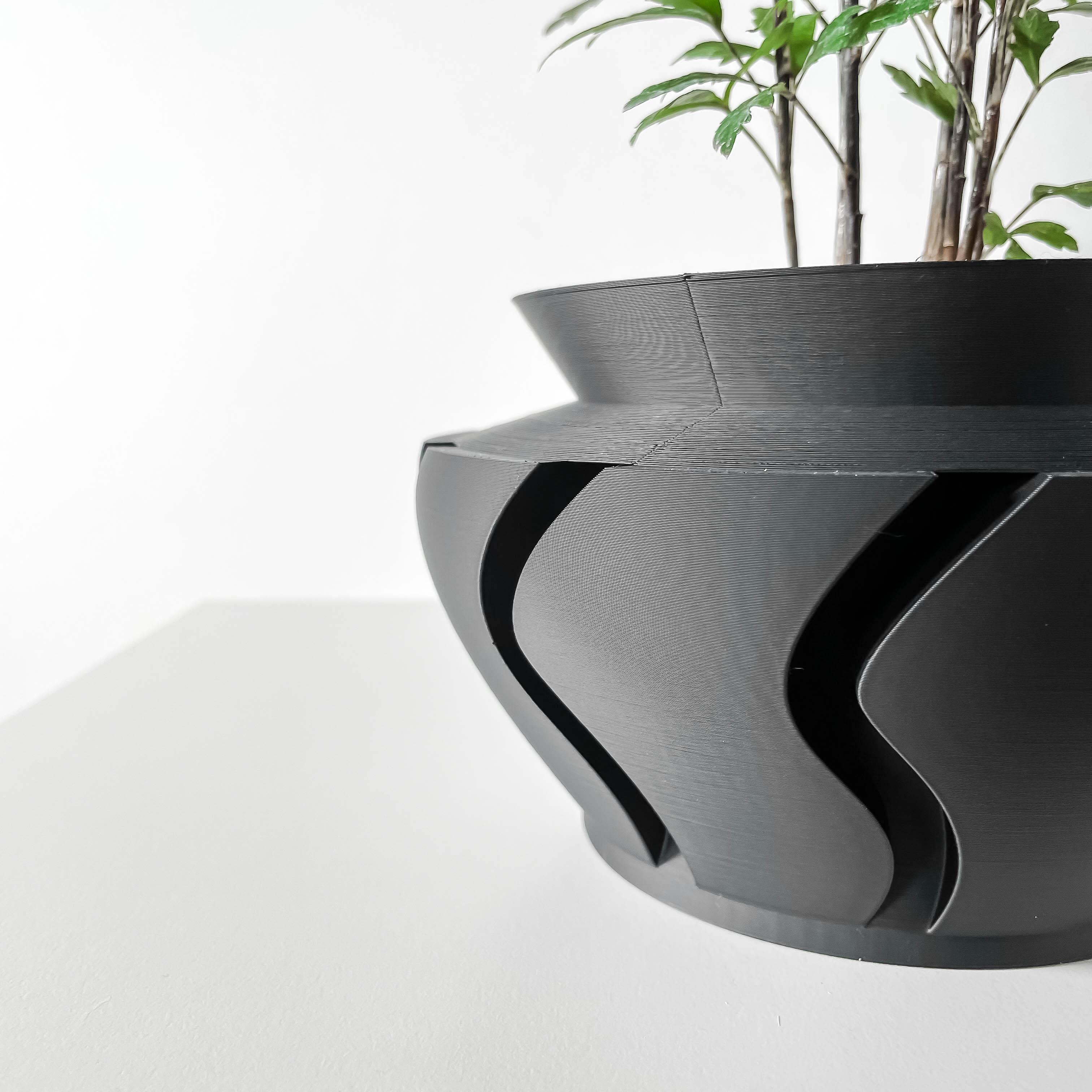 The Inero Planter Pot with Drainage Tray & Stand | Modern and Unique Home Decor for Plants 3d model