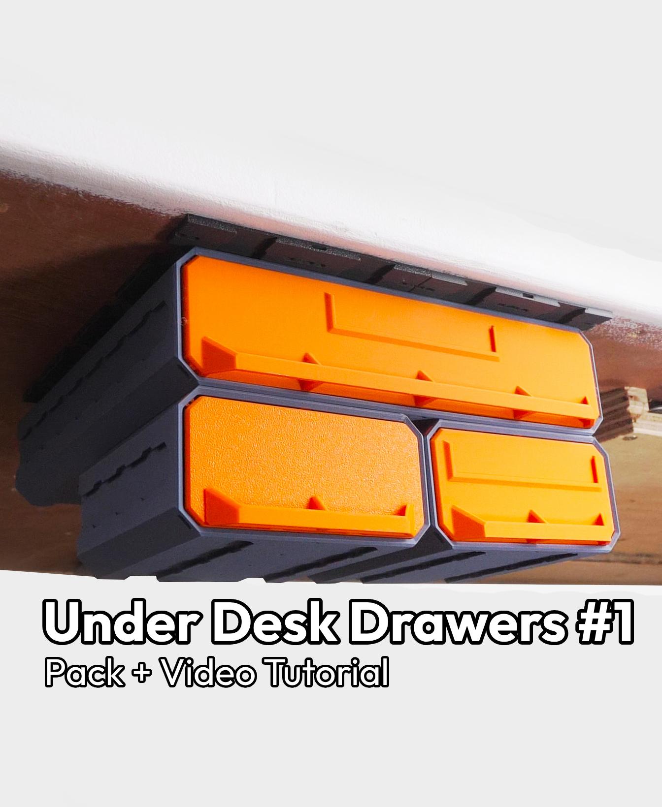 Under Desk Drawers #1 - Multiboard Pack (+ Video Tutorial) 3d model