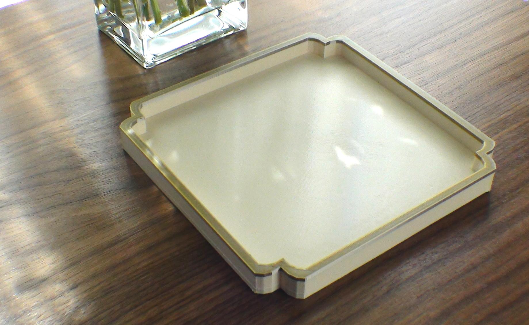Square Tray with Round Corners 3d model