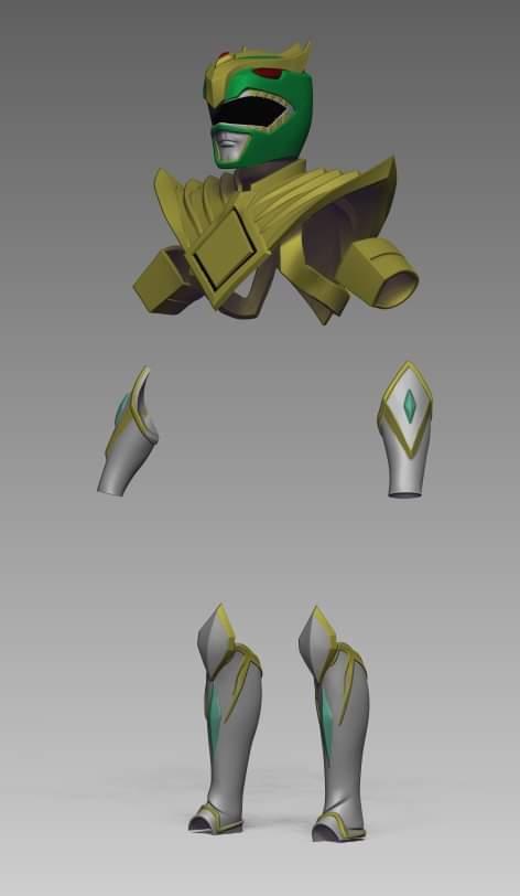 Custom Green Ranger Armor [Boom! Studios Matthew Cook Version] 3d model