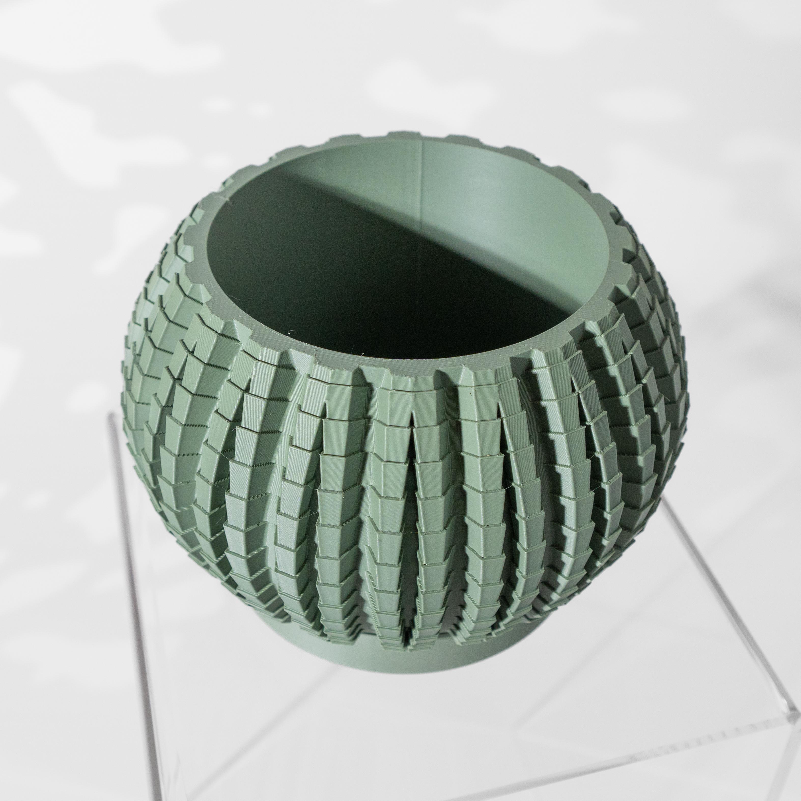 The Uralo Planter Pot with Drainage Tray & Stand: Modern and Unique Home Decor for Plants 3d model