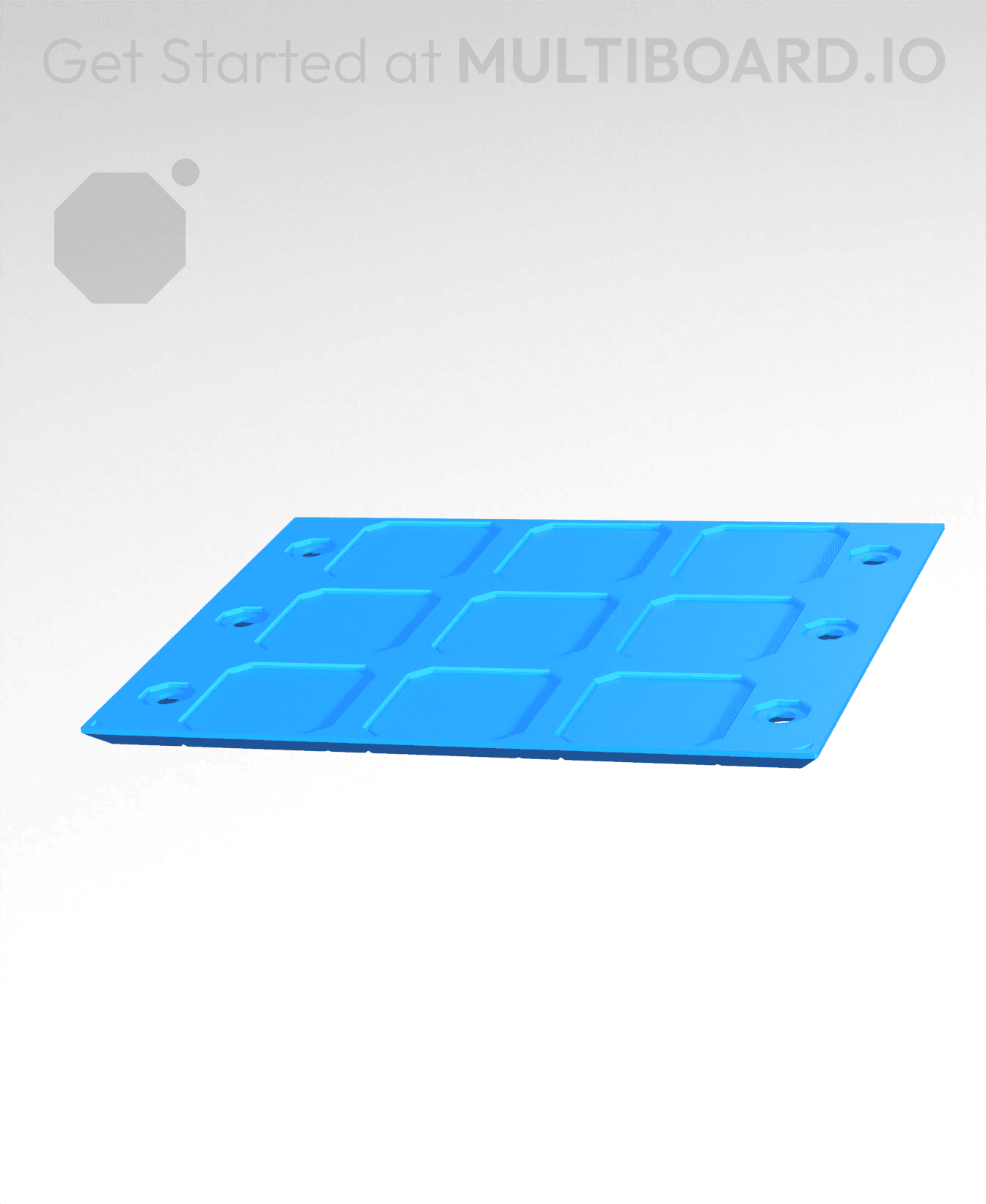 4x3 - Internal Grid - Simple Drawer Stacking Plate 3d model