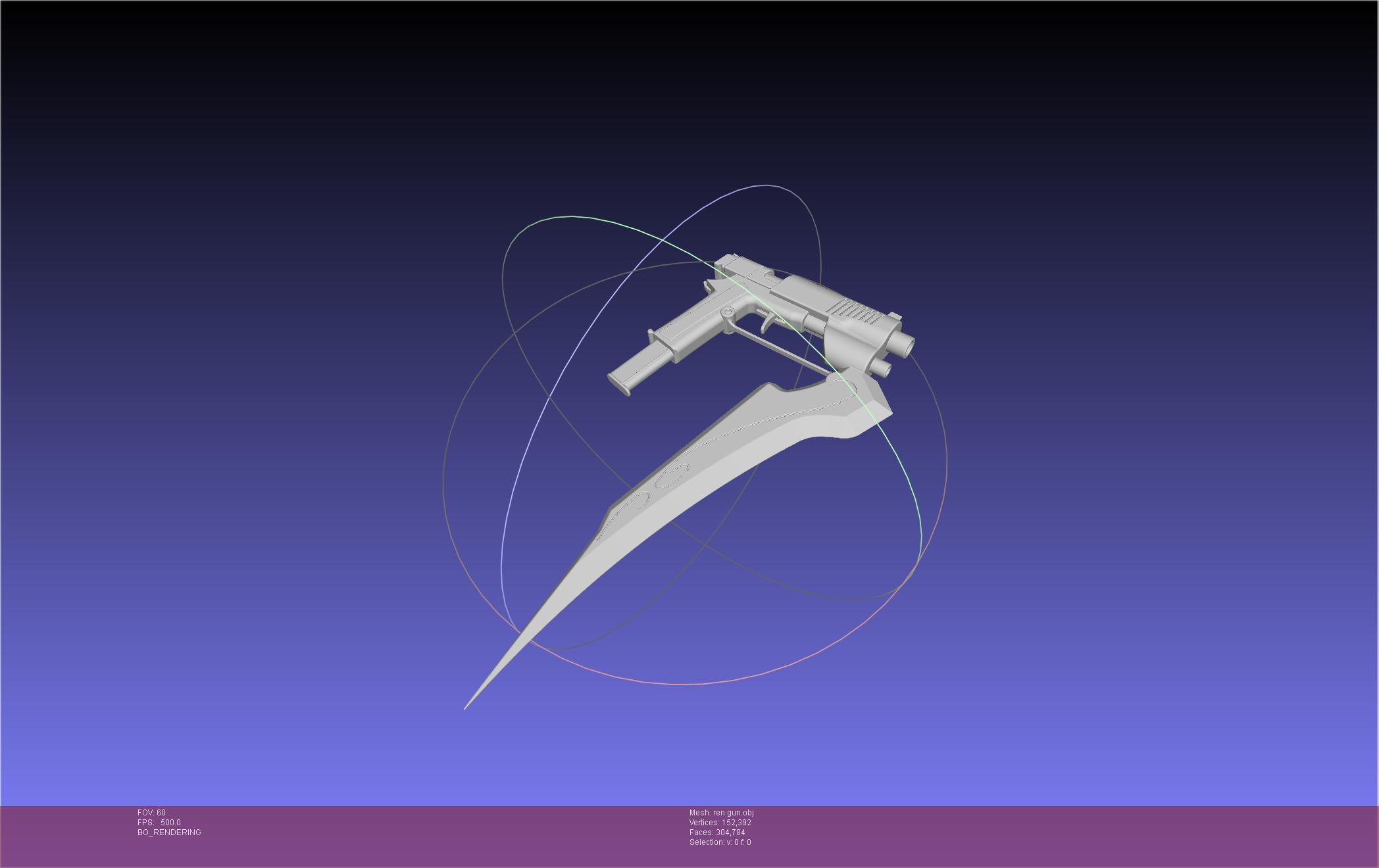 RWBY Ren Gun Basic Model 3d model