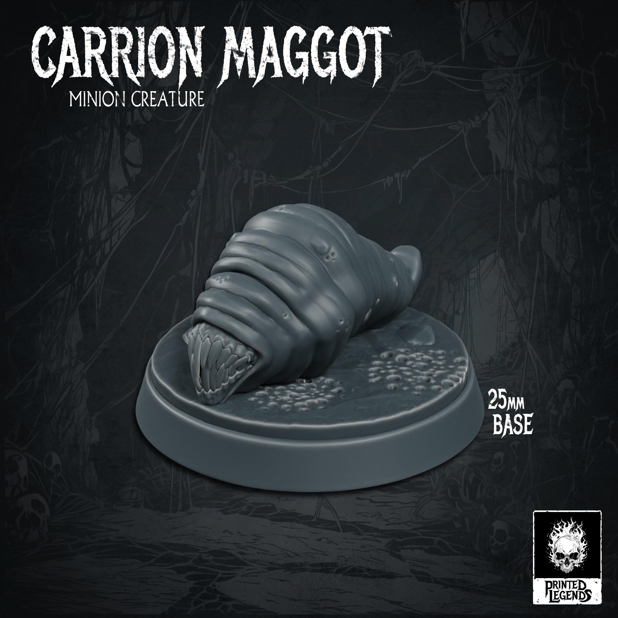 Carrion Maggot x4 (25mm Bases) 3d model