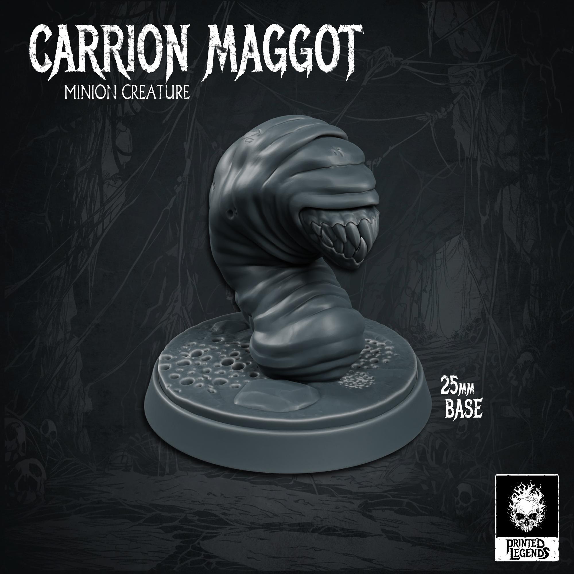 Carrion Maggot x4 (25mm Bases) 3d model