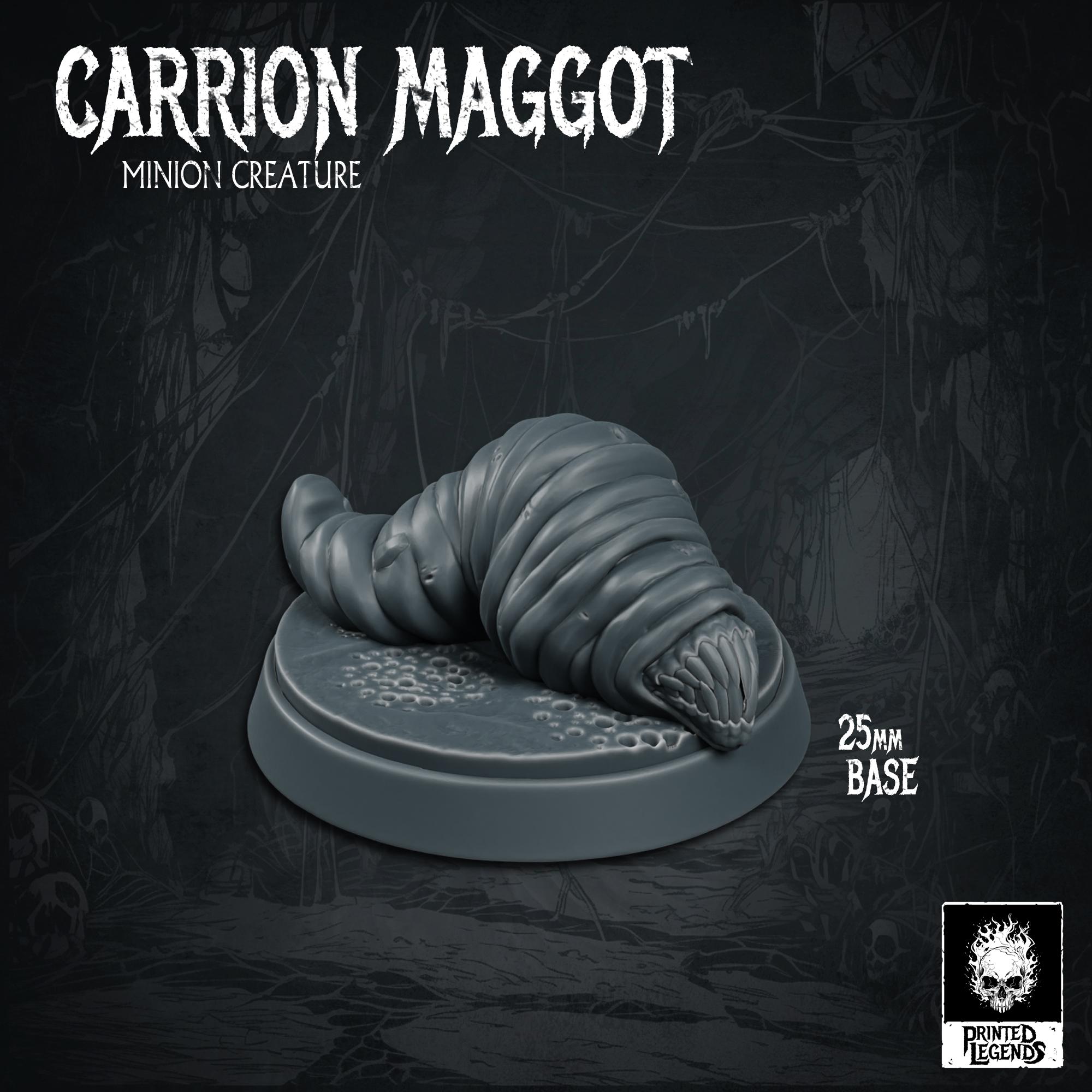 Carrion Maggot x4 (25mm Bases) 3d model