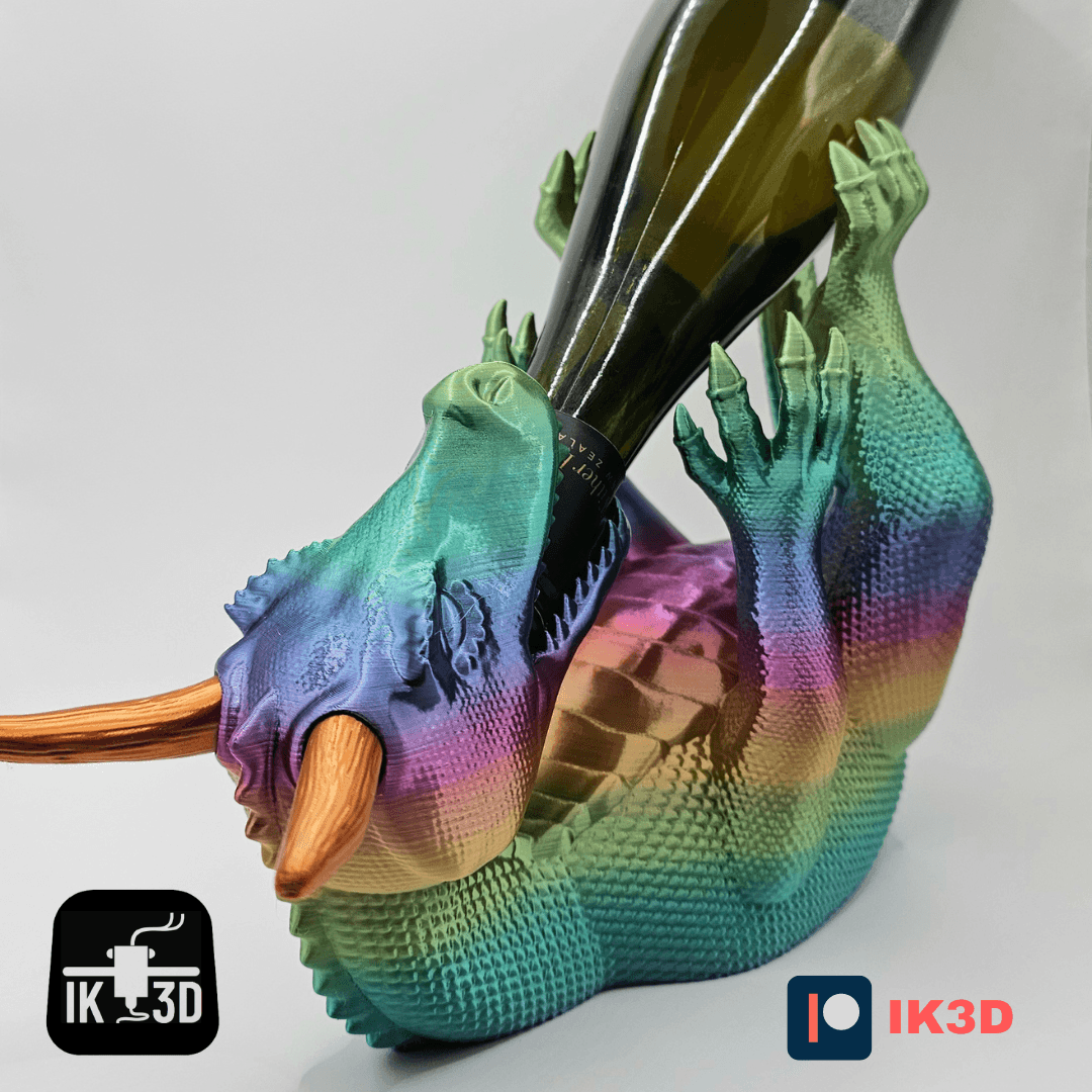 Dragon Wine Bottle Holder / No Supports  3d model