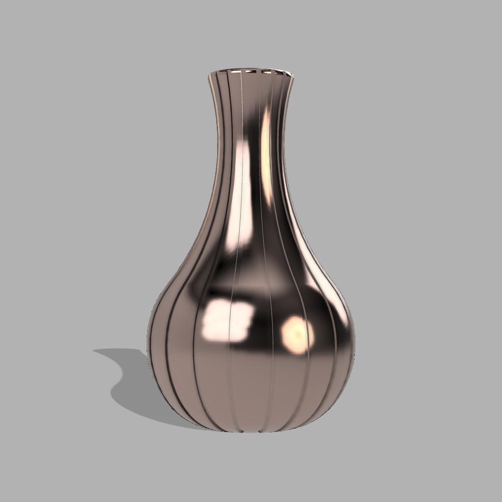 Bulbous Flower Vase 3d model