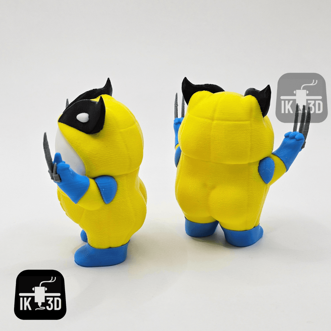 Cheeky Frog with Wolverine Costume - Claws and Middle Finger Versions / 3MF Included / No Supports 3d model