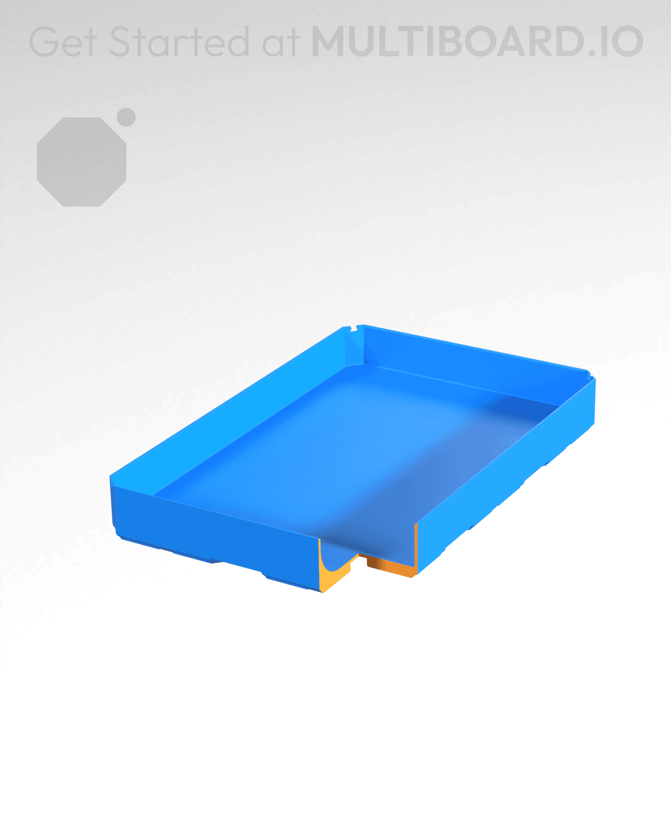 2x3x0.5 - Curved Bin - Multibin Insert 3d model