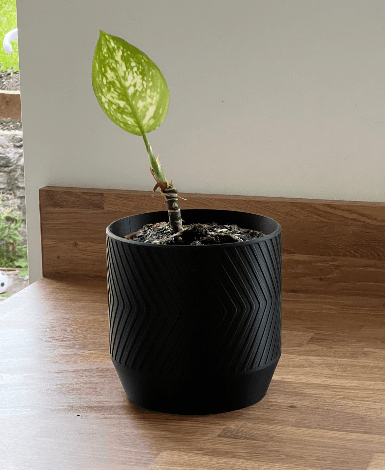 Plant Pot with internal raised drip tray 3d model