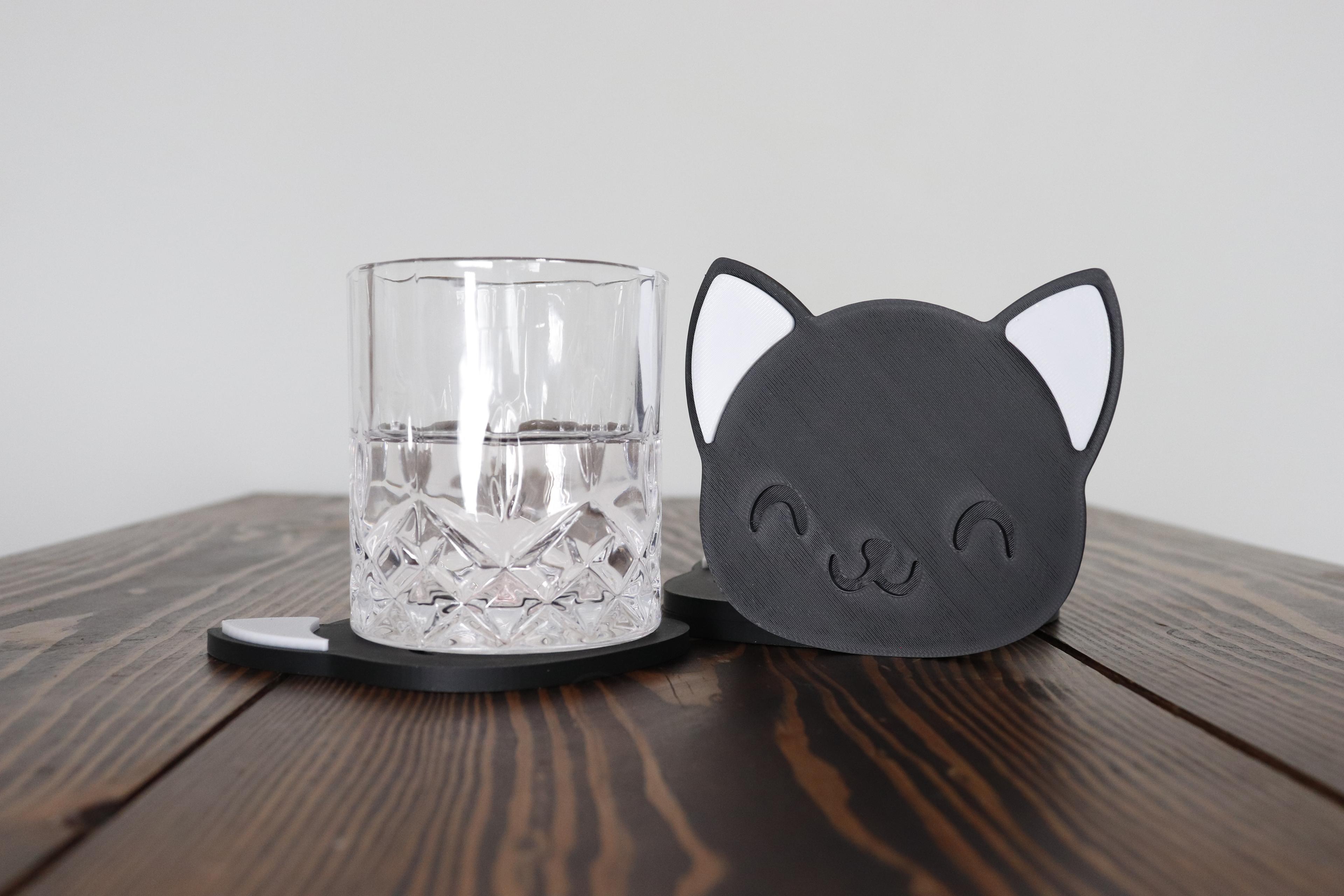 Cute Cat Coaster 3d model