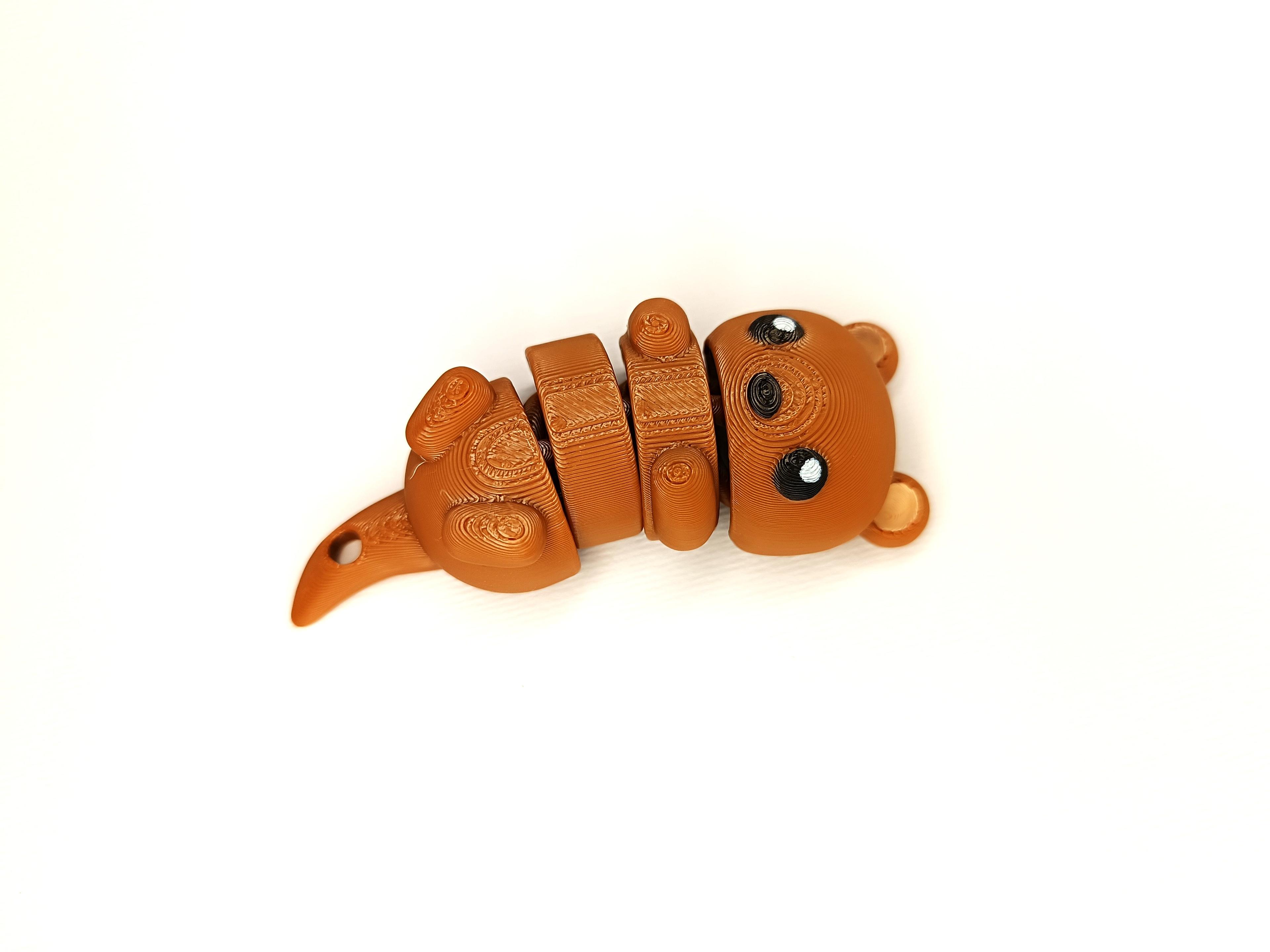 Cute Flexi Pets Otter (Keychain & Magnet) 3d model