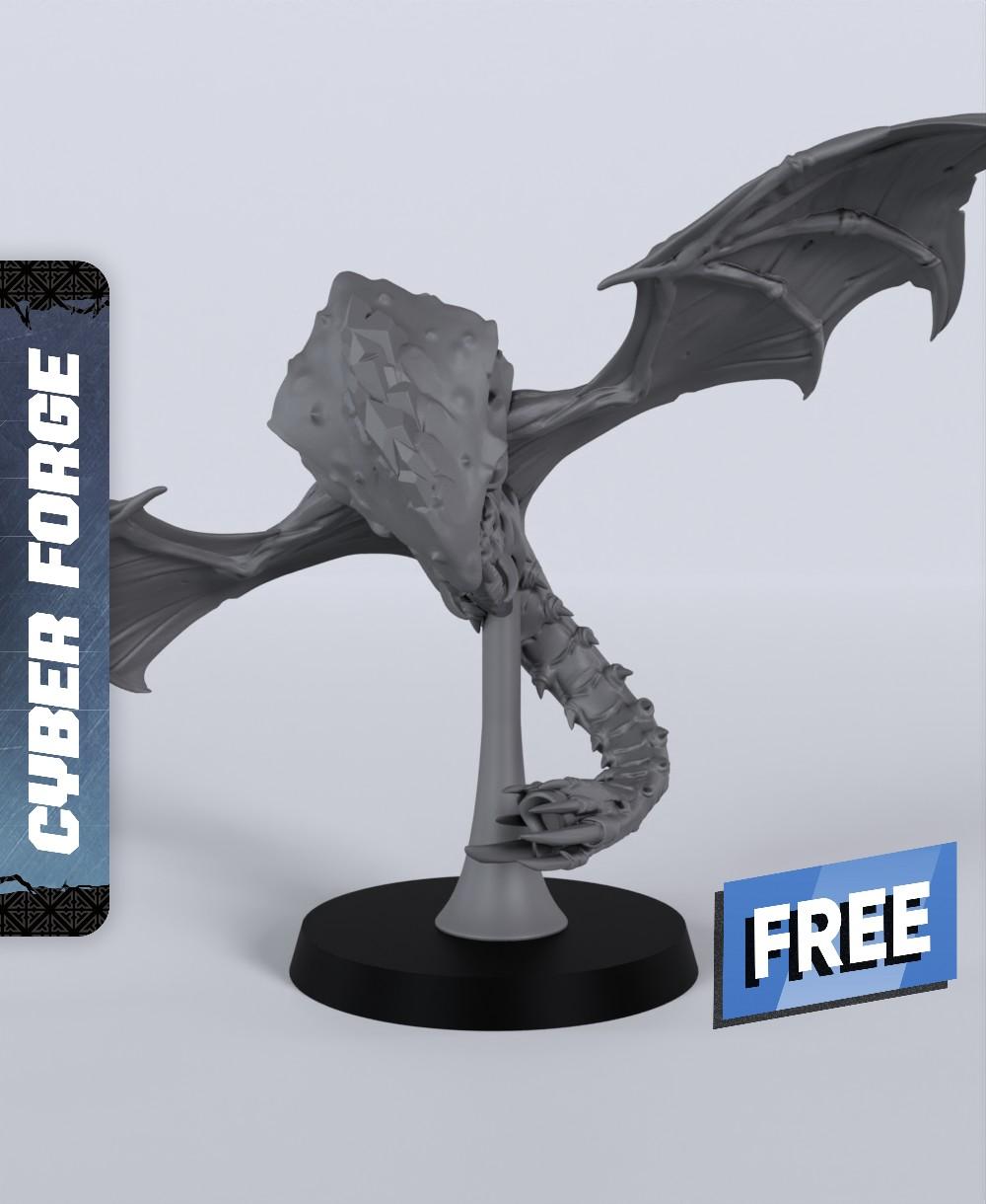 Gargolisk - With Free Cyberpunk Dragon Warhammer - 40k Sci-Fi Gift Ideas for RPG and Wargamers 3d model