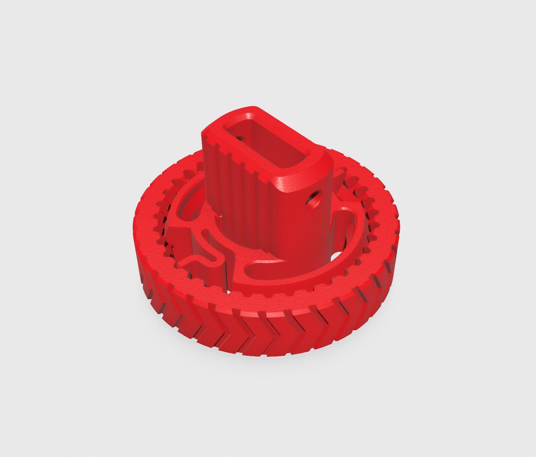 Clicky Dial Fidget keychain(Print-in-Place) 3d model