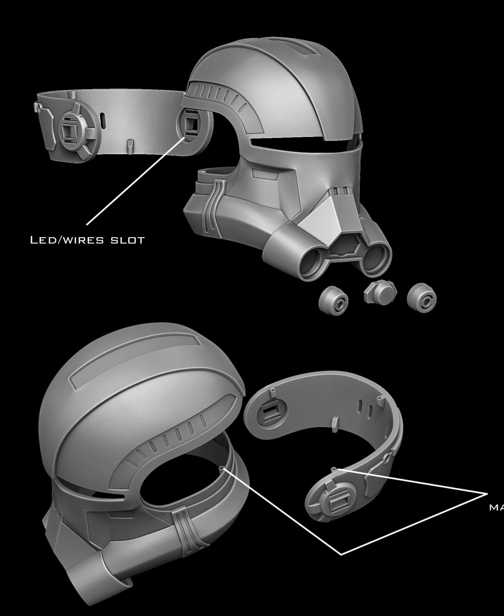 Echo helmet from Bad Batch 3d model