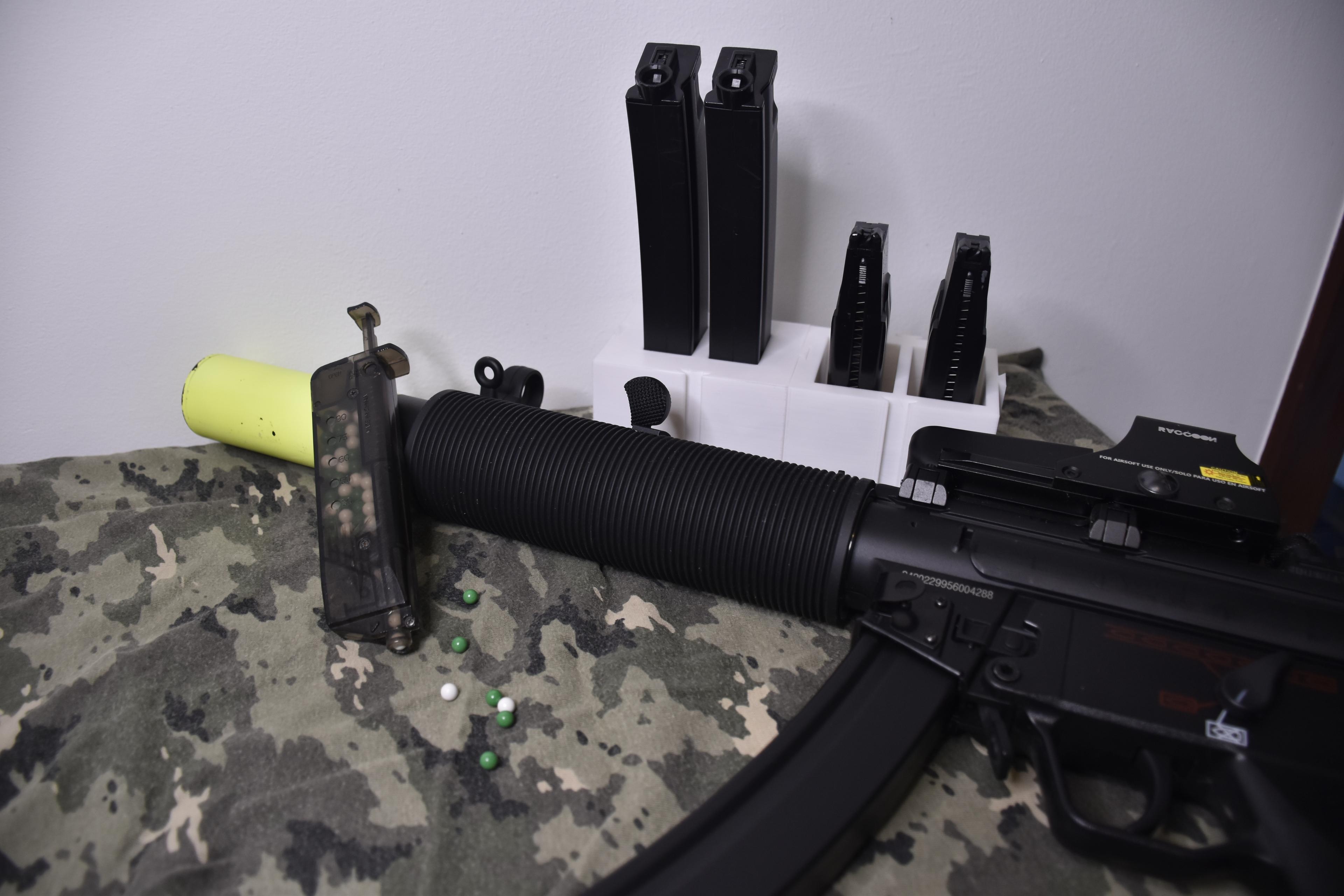 Modular Airsoft magazine organizer (for desk) 3d model