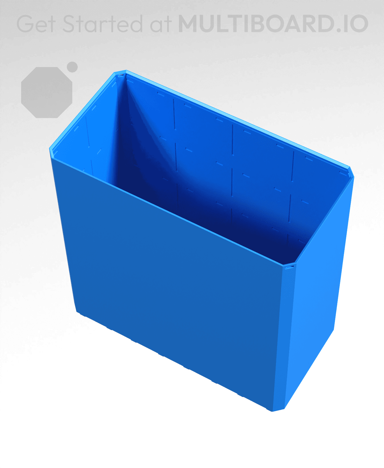 4x2x4 - Simple Walls - Universal Click-In Multibin Shell Extension 3d model