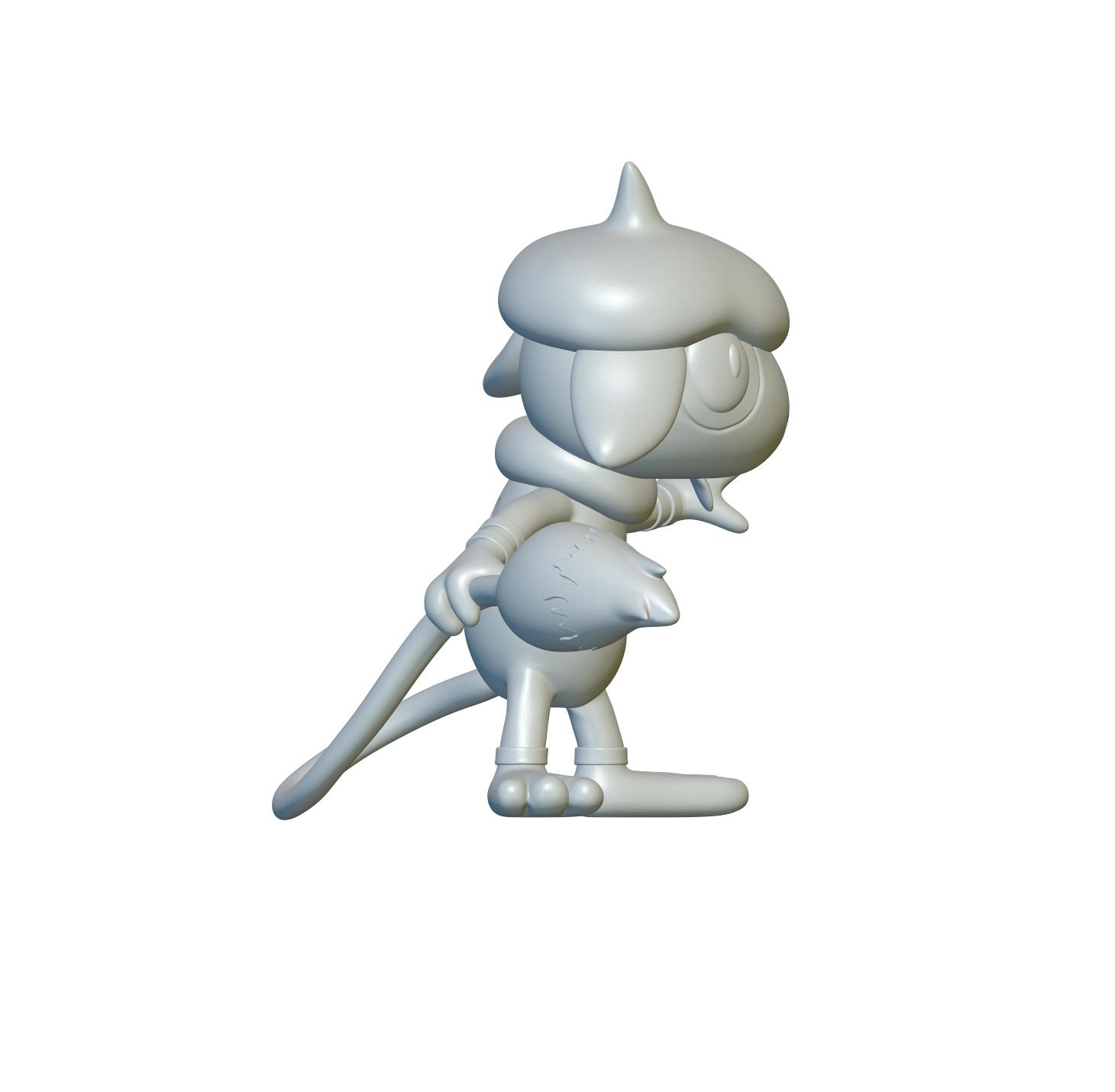 Pokemon Smeargle #235 - Optimized for 3D Printing 3d model