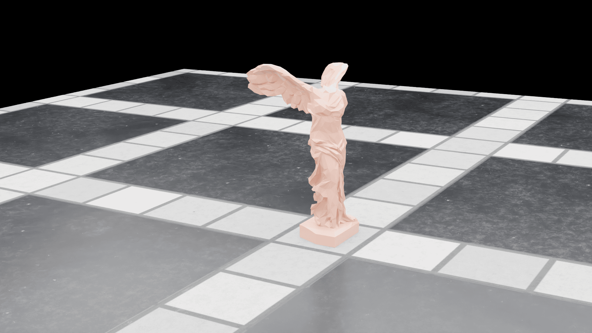 Winged Victory LowPoly 3d model