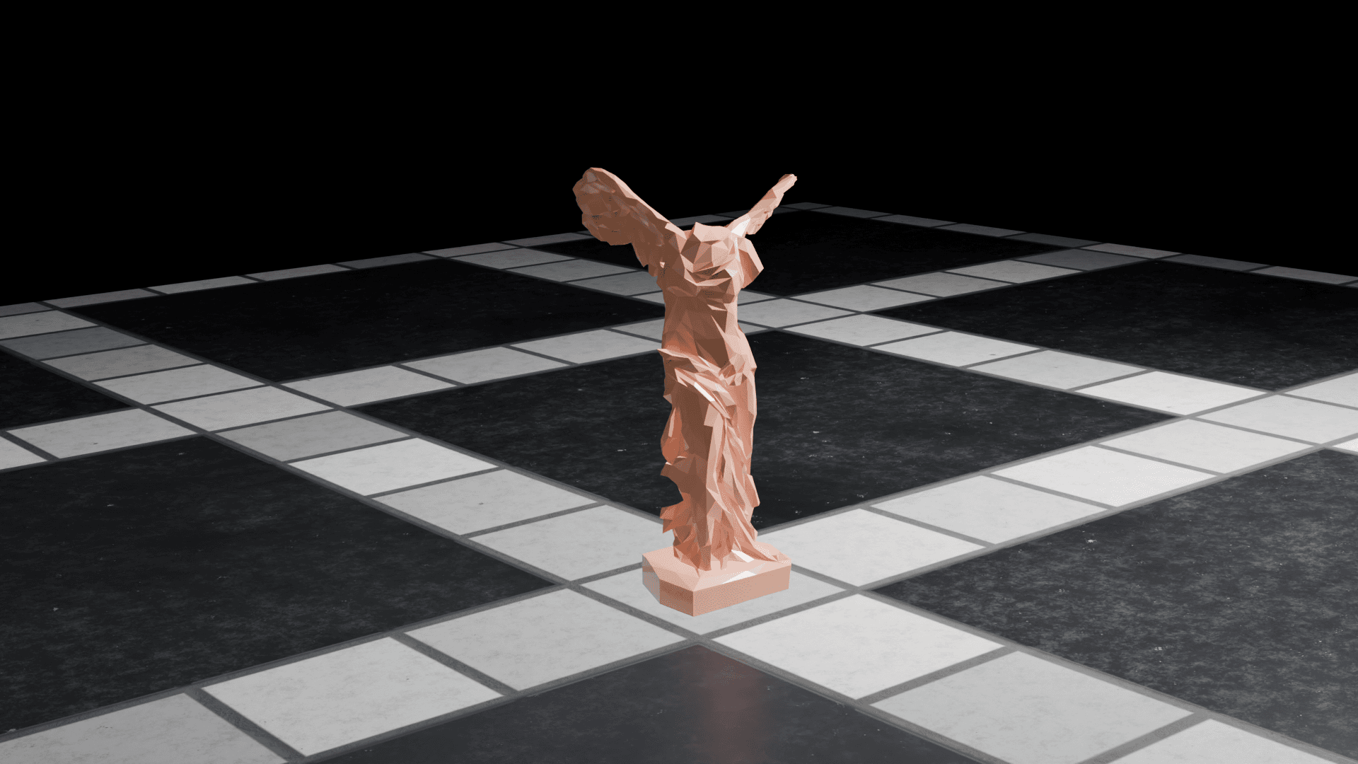 Winged Victory LowPoly 3d model