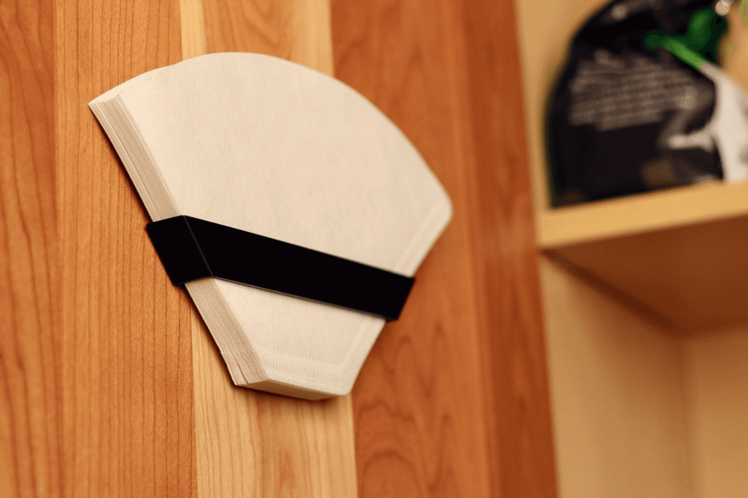 Coffee Filter Wall Mount (#4 filters) 3d model