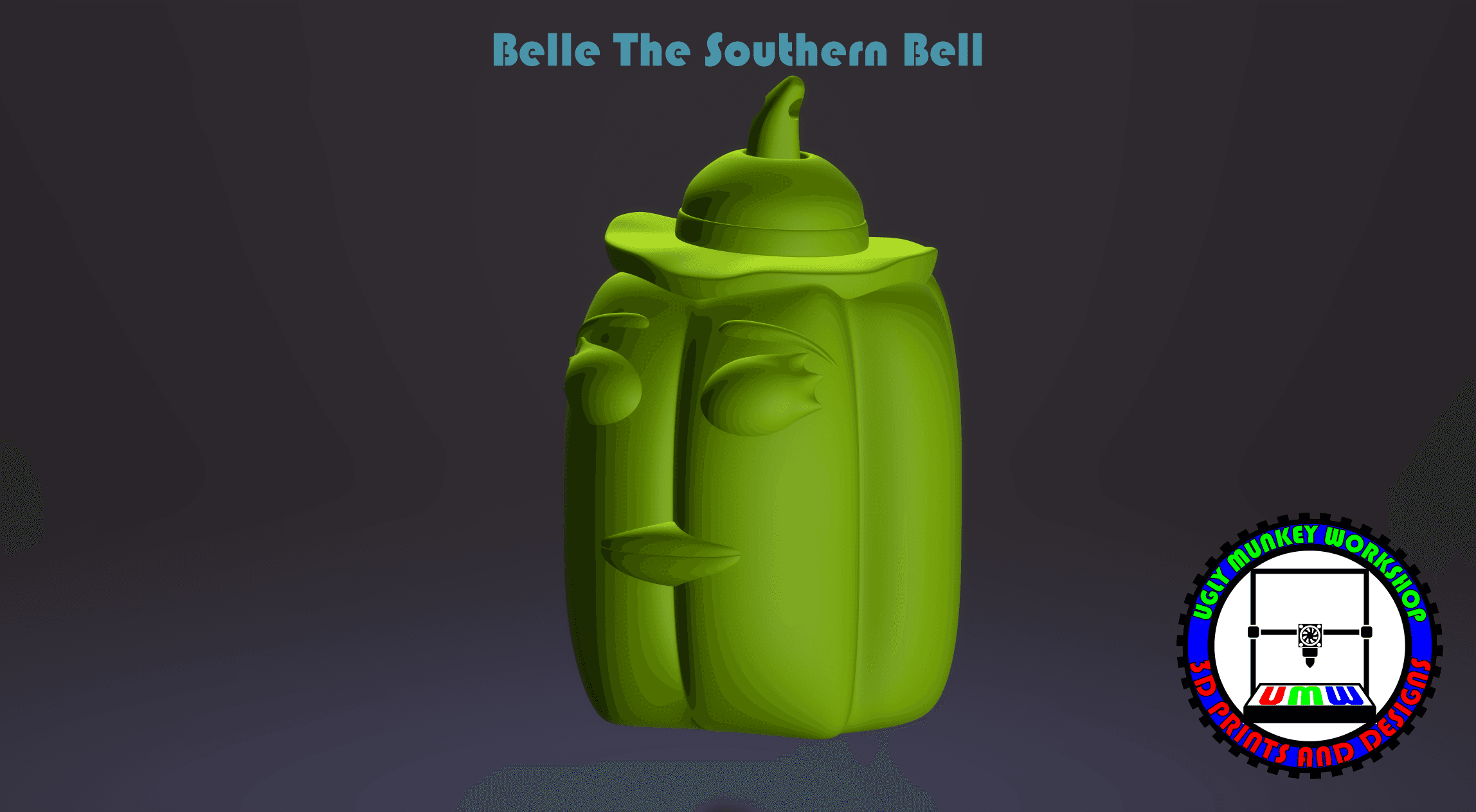 Belle The Southern Bell Pepper Ornament  3d model
