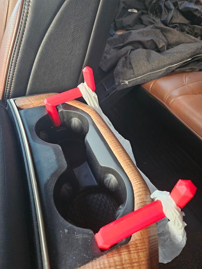 Dodge Ram 1500 2019 Cupholder Trash bag hooks 3d model