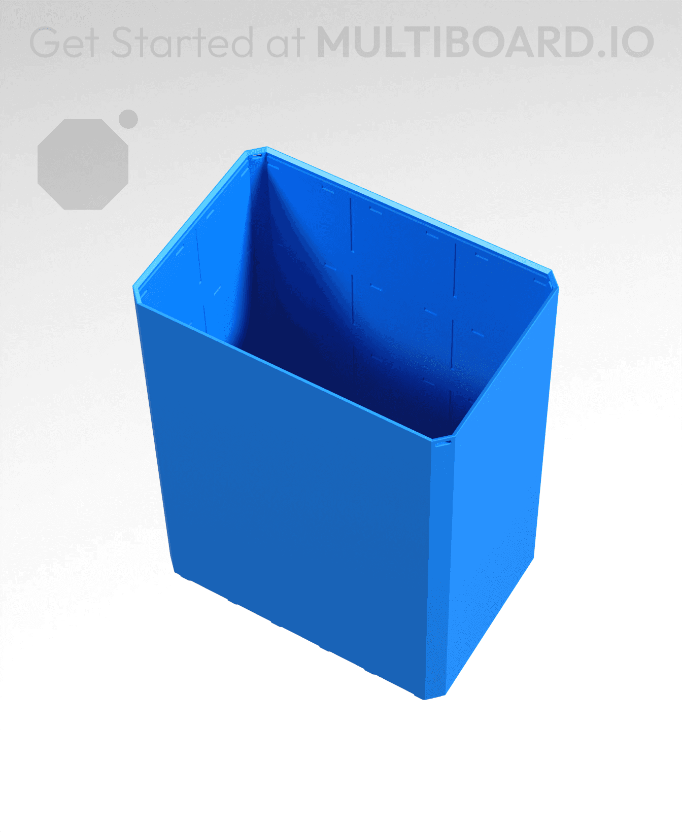 3x2x4 - Simple Walls - Universal Click-In Multibin Shell Extension 3d model