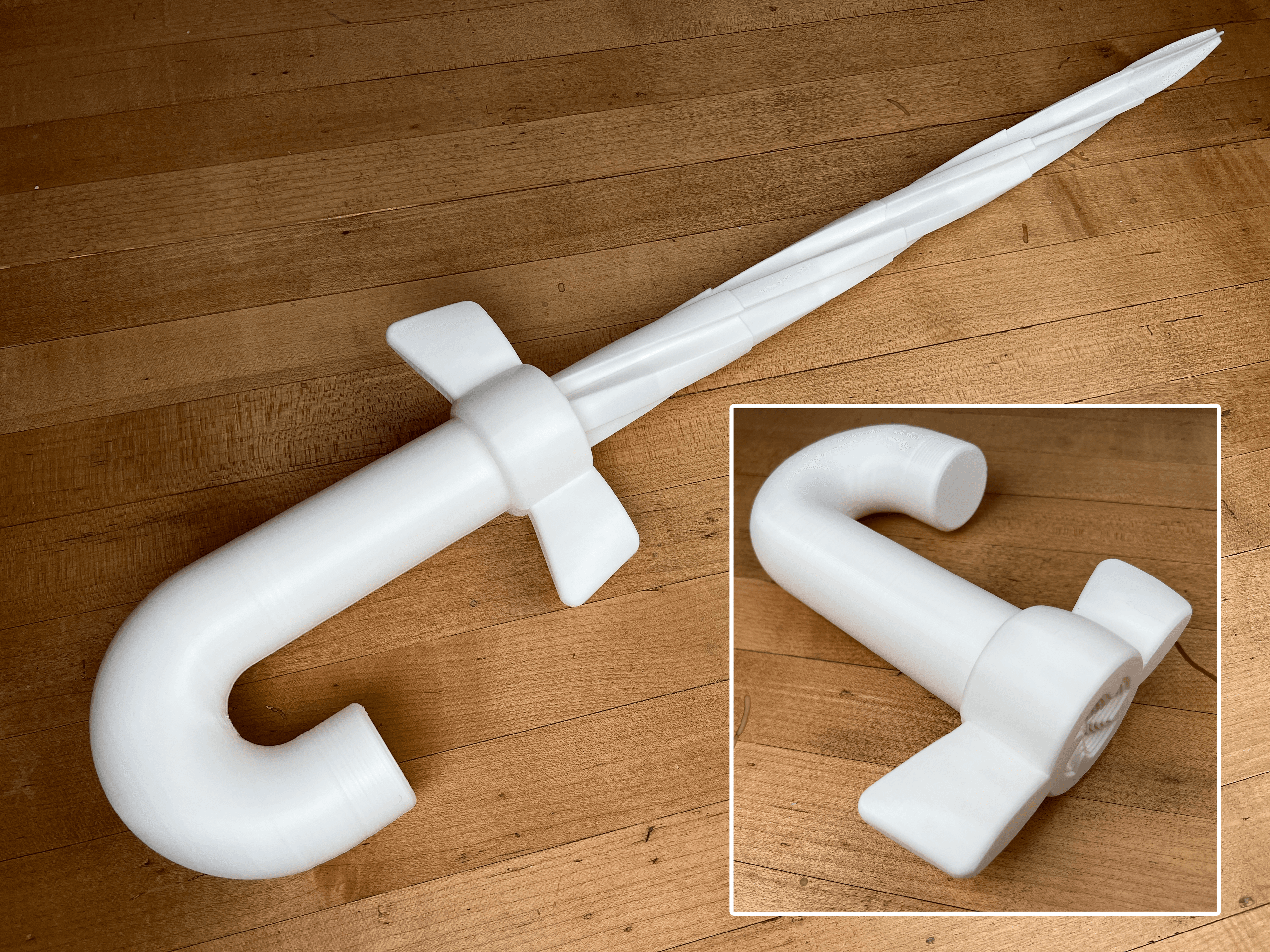 Candy Cane Sword Print 3d model