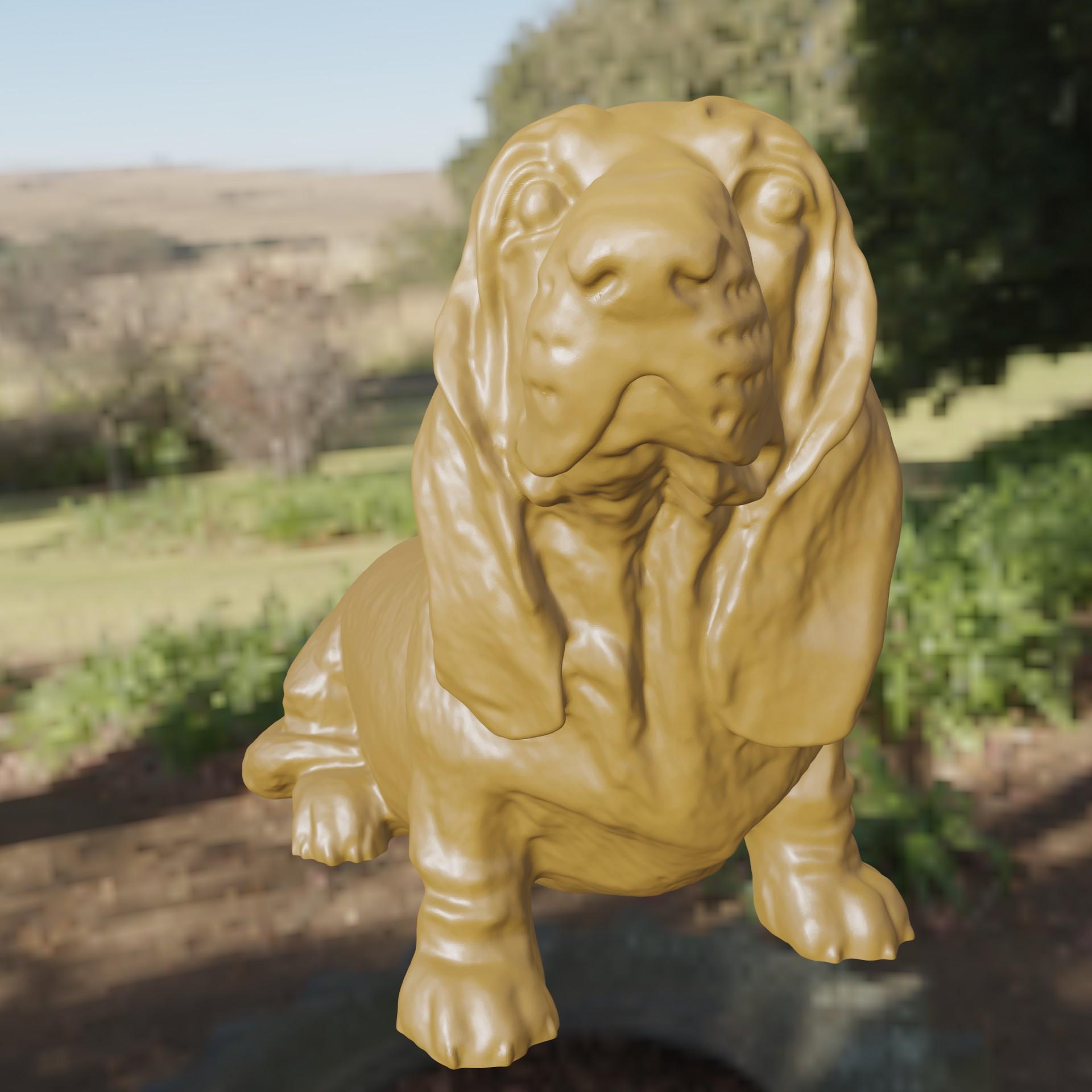 Basset hound 3d model