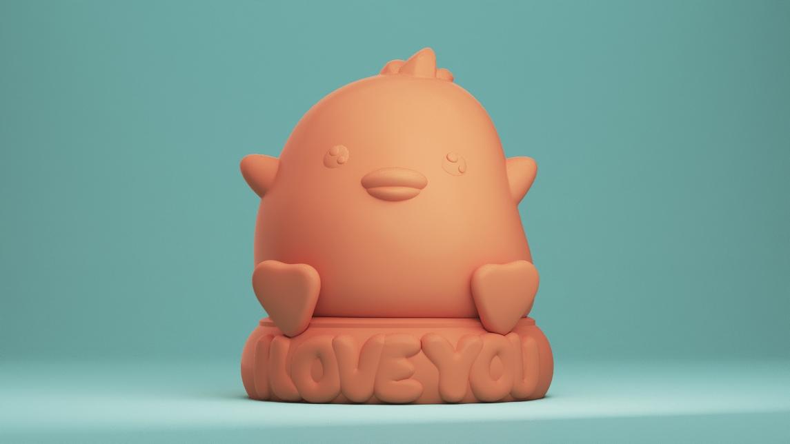 ♡♡♡ I LOVE YOU - Ducky cute TinyMakers3d 3d model