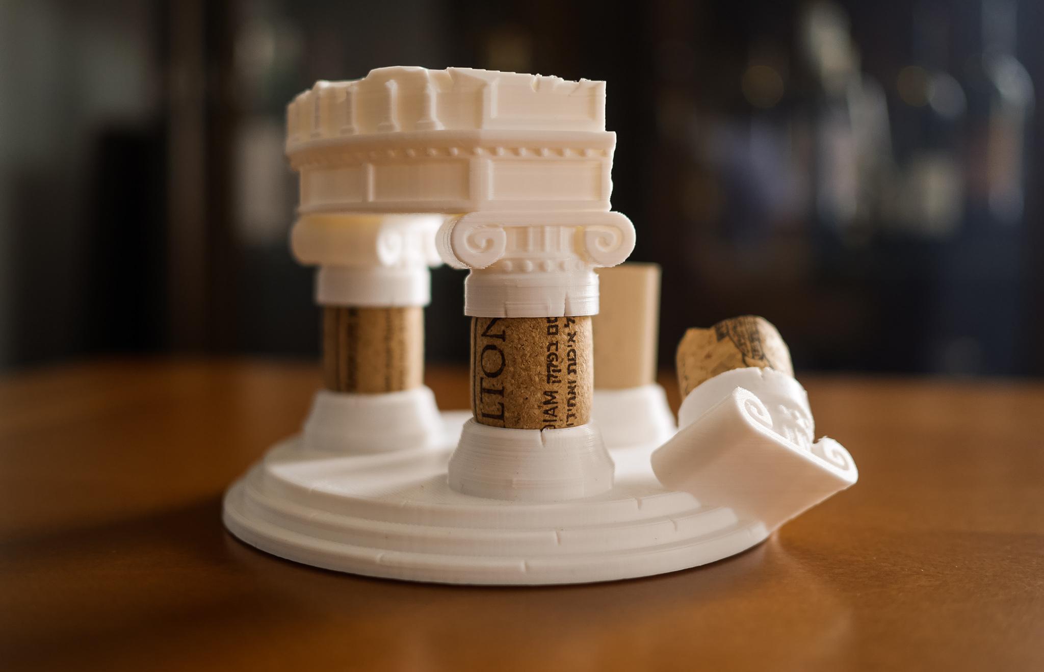 Roman Pillar Wine Bottle Holder 3d model
