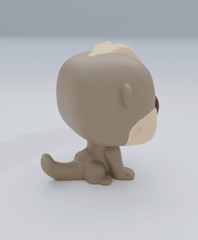 Funko Pop Style Otter Mesh Mayhem 3d model