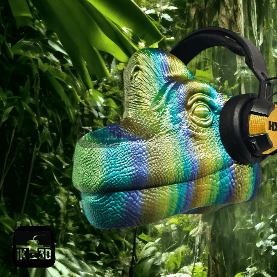 Wall Mounted Brachiosaurus Dinosaur Headphones Holder / No Supports 3d model