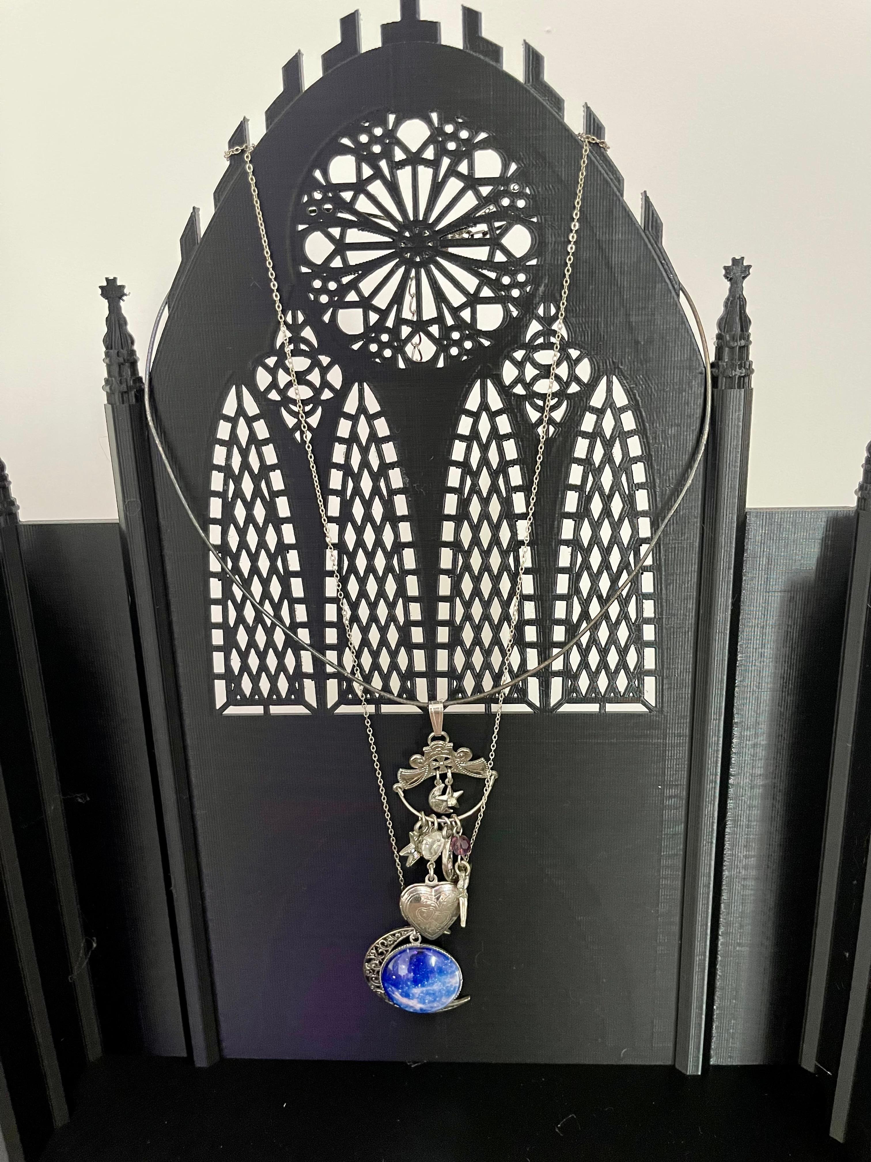 Gothic Cathedral Necklace Display 3d model