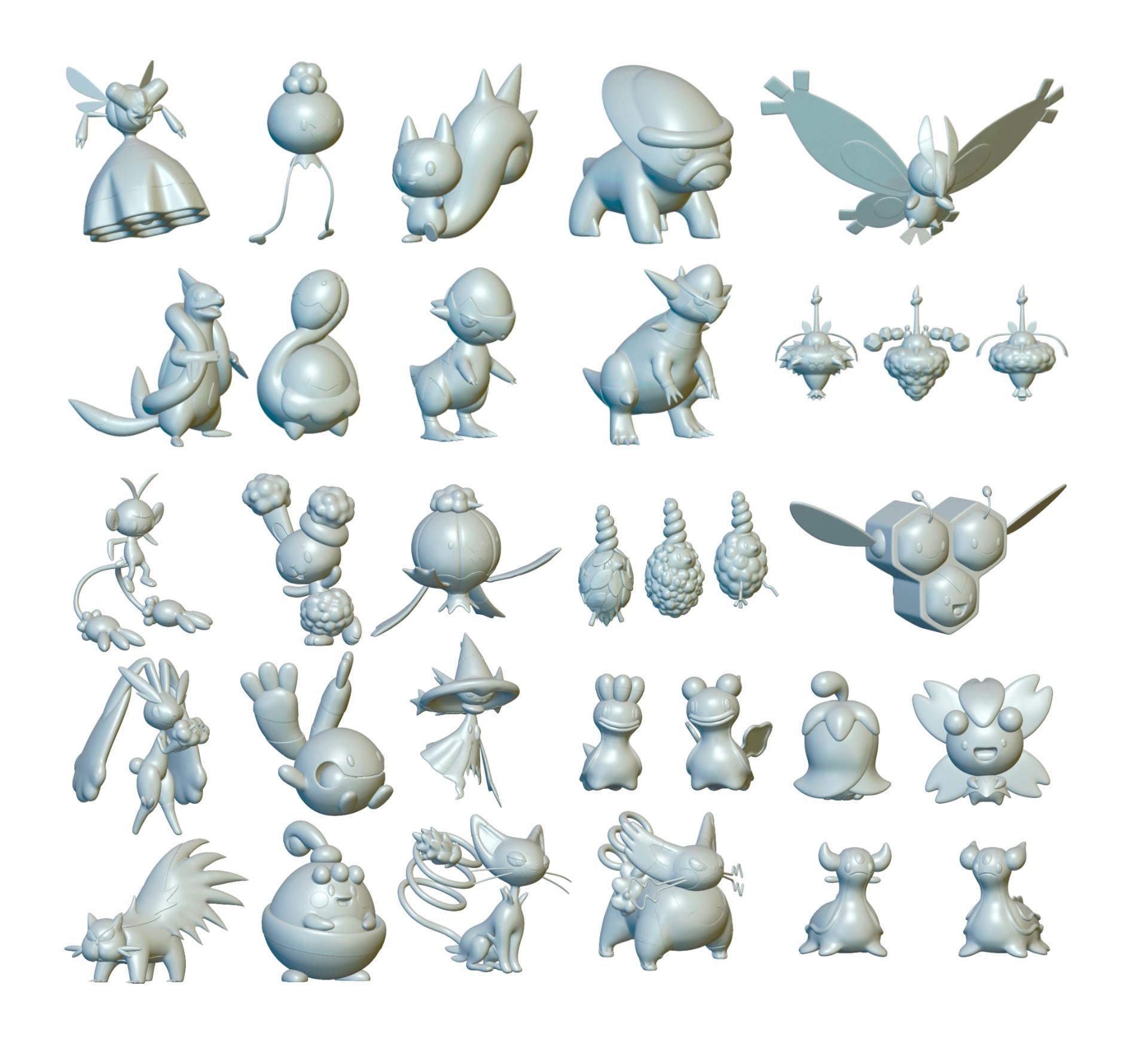 Pokemon Pack Ultra - Optimized for 3D Printing - Updated weekly! (360 so far!) 3d model