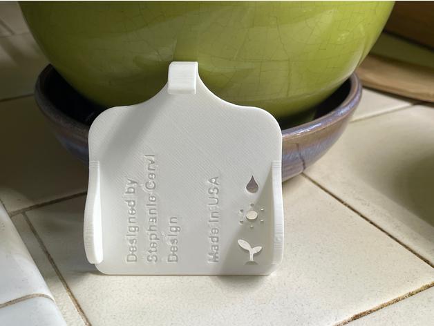 Houseplant write-on care tag 3d model