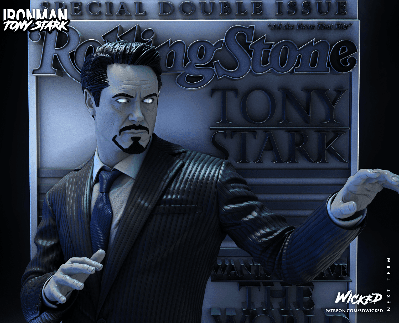 Wicked Tony Stark Wall: Tested and ready for 3d printing 3d model