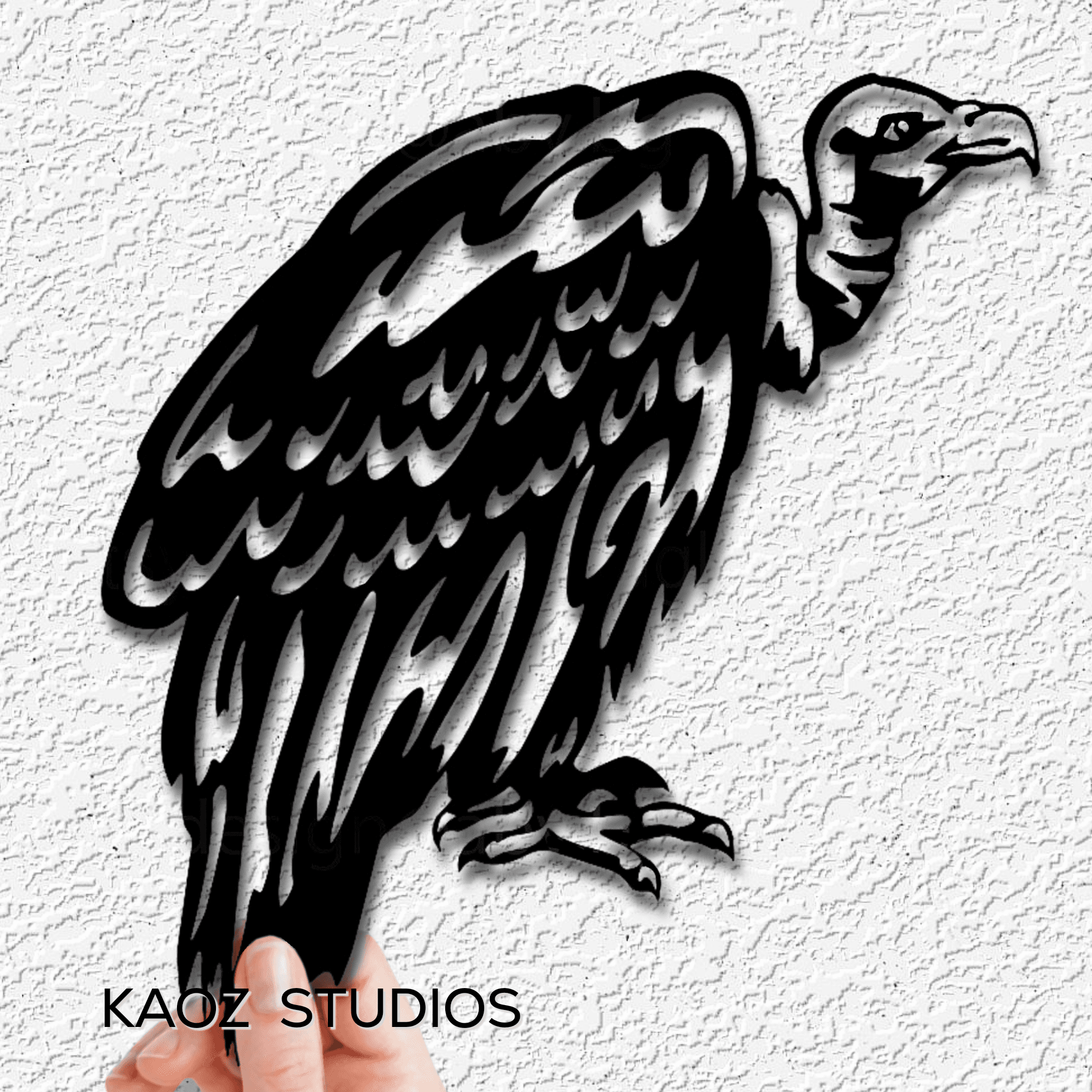 vulture wall art bird wall decor halloween decoration 3d model