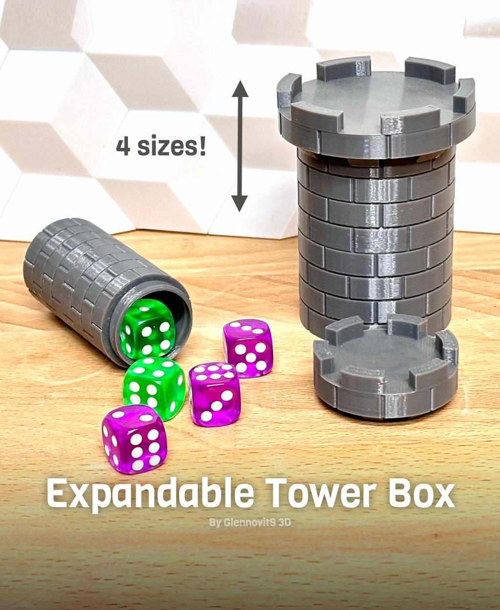 Expandable Tower Box (Multiple sizes available!) 3d model