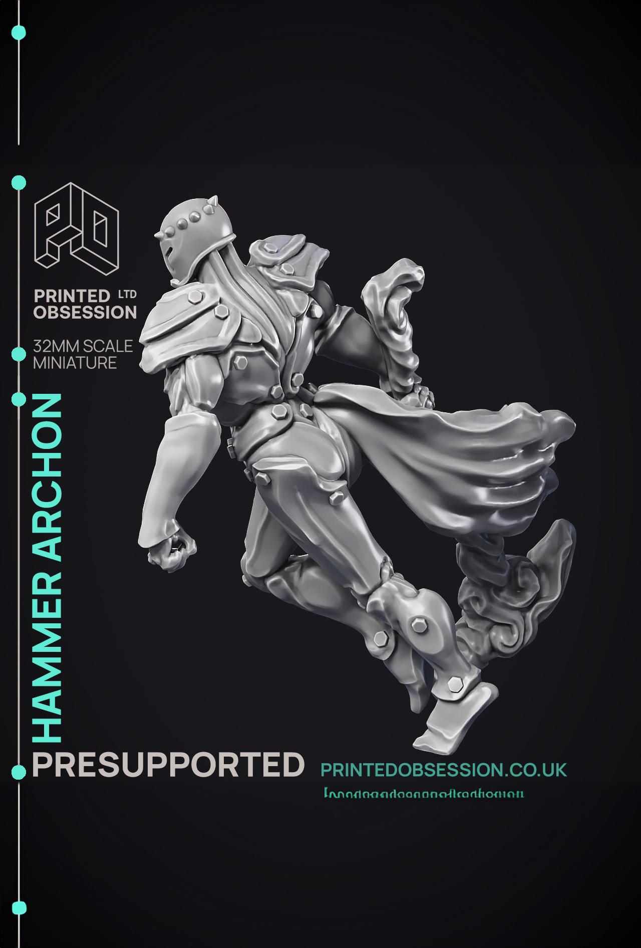 Hammer Archon - Celestial Construct - PRESUPPORTED - Heaven Hath No fury - 32 mm scale 3d model