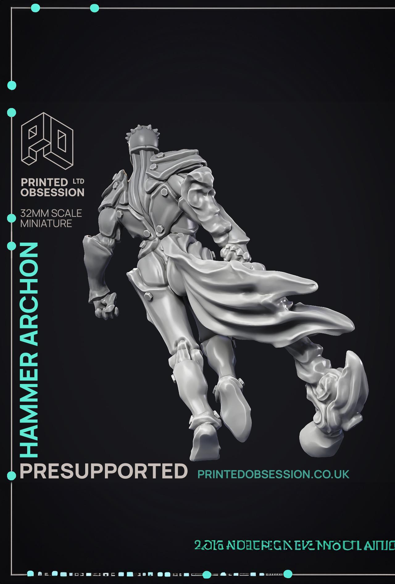 Hammer Archon - Celestial Construct - PRESUPPORTED - Heaven Hath No fury - 32 mm scale 3d model