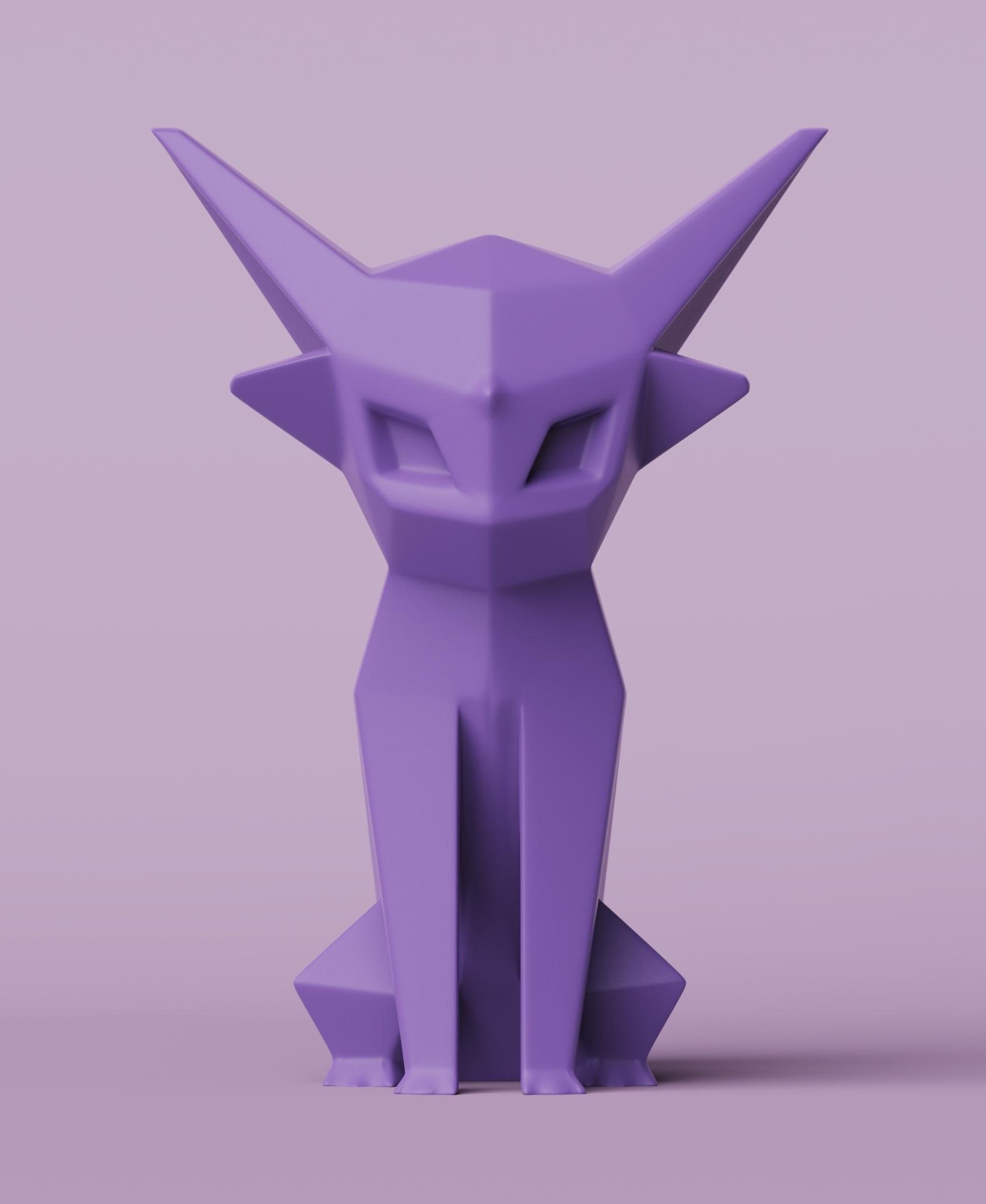 Low-poly Espeon 3d model