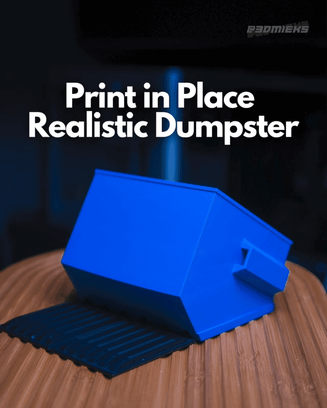 Print in Place Realistic Dumpster Organizer 3d model