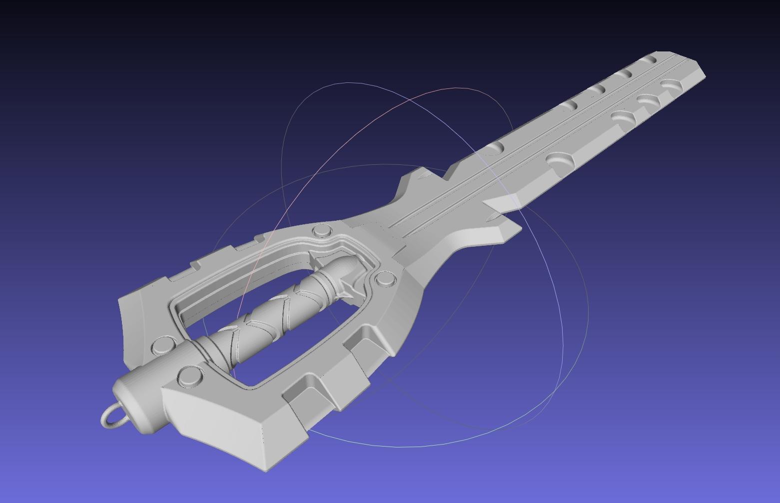 Kingdom Hearts Braveheart Keyblade Assembly 3d model