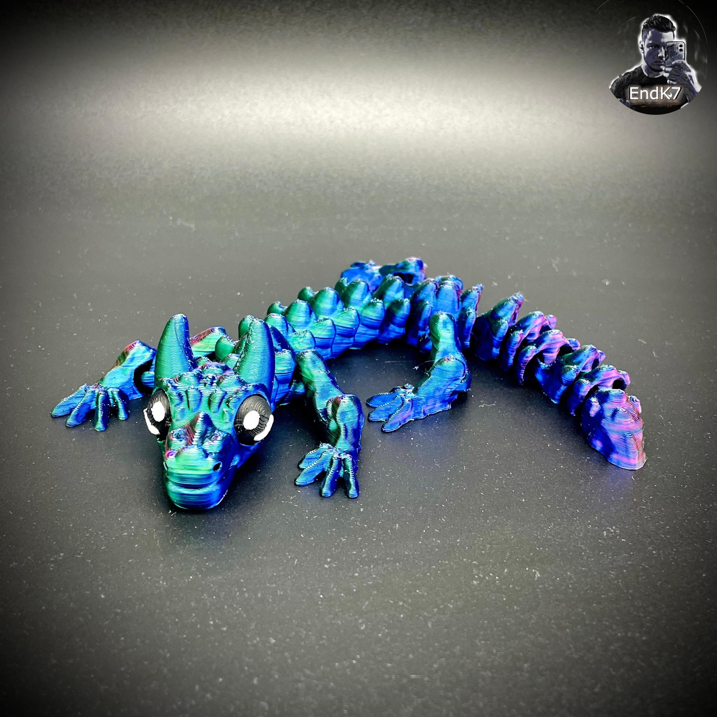 Baby Bull Dragon - Flexi - Print in Place - No Supports - Fantasy 3d model
