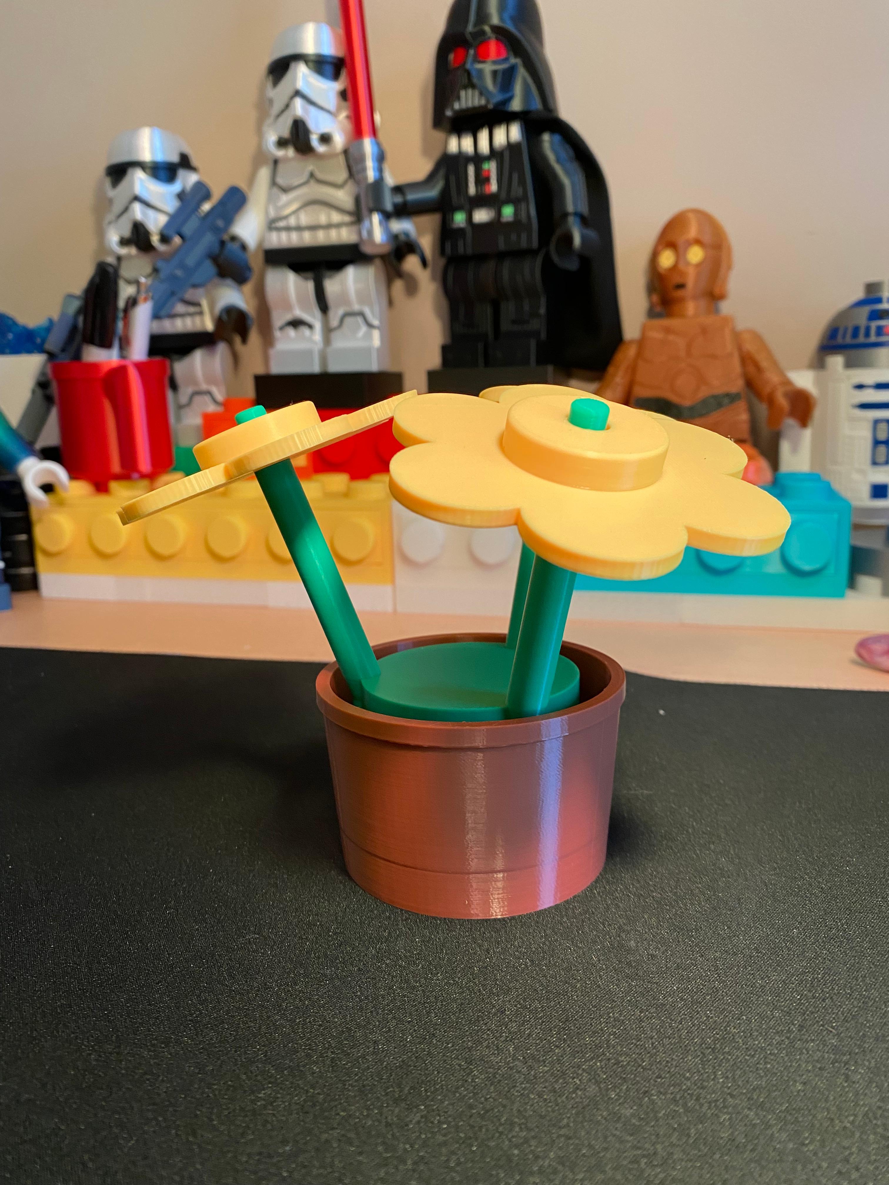 Brick Flower Coaster Set 3d model